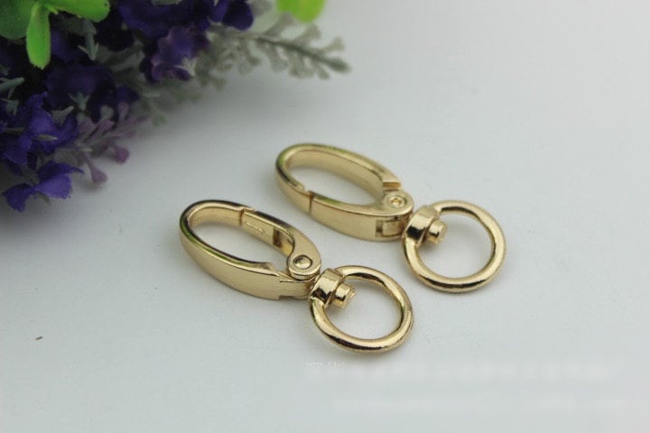 Swivel Lever Snap Hook 1/10pcs Bag Hardware Metal Spring Trigger Lobster Clasp Clip Gold Silver Gunmetal 45 13 mm Purse Handbag Making