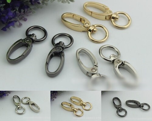 Swivel Lever Snap Hook 1/10pcs Bag Hardware Metal Spring Trigger Lobster Clasp Clip Gold Silver Gunmetal 45 13 mm Purse Handbag Making