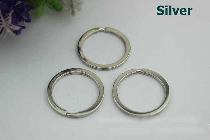 Round Split Ring 1" 25mm For DIY Key Fob Keyring Lanyard Gold Silver Bronze Metal Purse Bag Handbag Handle Connector Wholesale Bulk