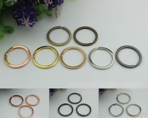 Round Split Ring 1" 25mm For DIY Key Fob Keyring Lanyard Gold Silver Bronze Metal Purse Bag Handbag Handle Connector Wholesale Bulk