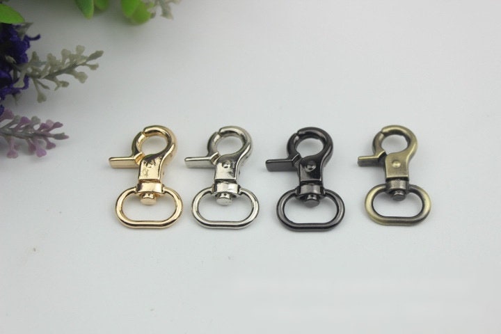 Swivel Lever Snap Hook 1/10pcs Bag Hardware Metal Spring Trigger Lobster Clasp Clip Gold Silver Gunmetal Bronze 32 14mm Purse Handbag Making