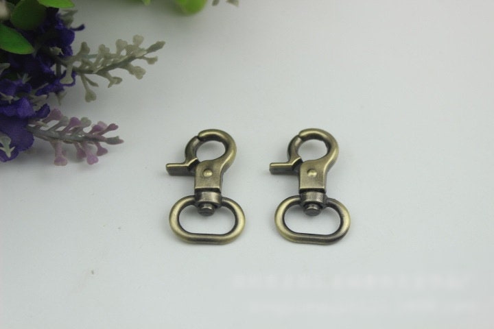 Swivel Lever Snap Hook 1/10pcs Bag Hardware Metal Spring Trigger Lobster Clasp Clip Gold Silver Gunmetal Bronze 32 14mm Purse Handbag Making