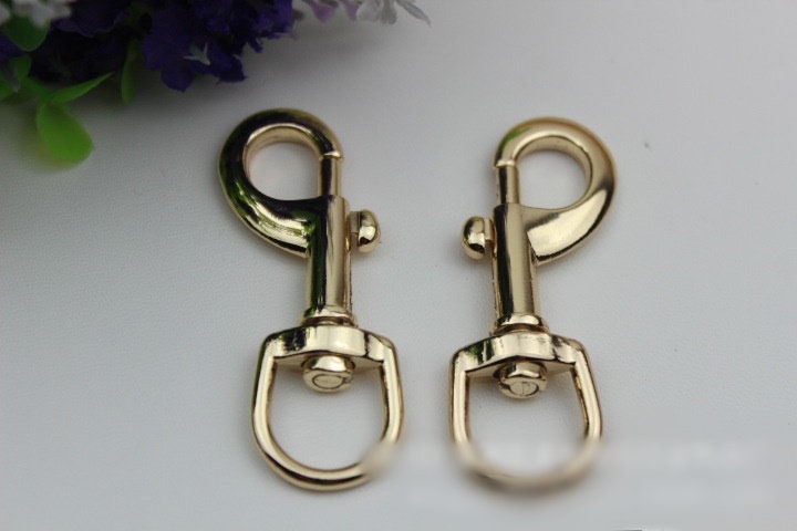 Swivel Lever Snap Hook 1/10pcs Bag Hardware Metal Spring Trigger Lobster Clasp Clip Light Gold 62 16 mm 2 1/2 5/8" Purse Handbag Making