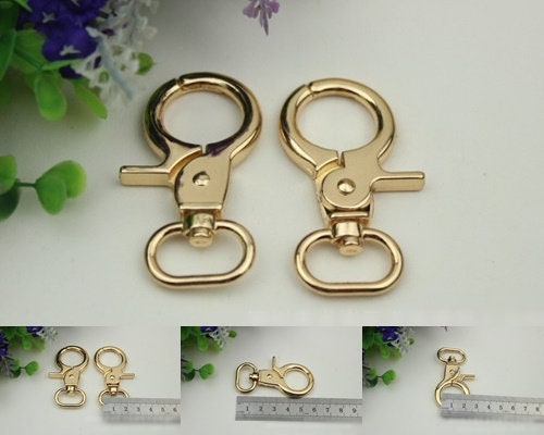 Swivel Lever Snap Hook 1/10pcs Bag Hardware Metal Spring Trigger Lobster Clasp Clip Light Gold 60 20 mm 2 3/8 3/4" Purse Handbag Making