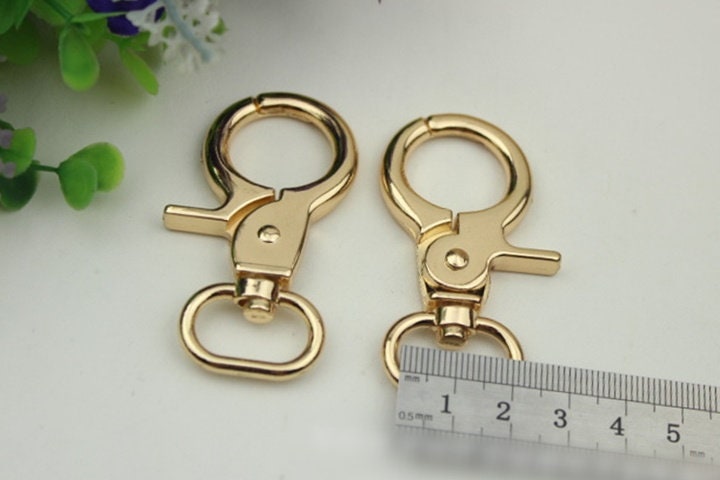 Swivel Lever Snap Hook 1/10pcs Bag Hardware Metal Spring Trigger Lobster Clasp Clip Light Gold 60 20 mm 2 3/8 3/4" Purse Handbag Making