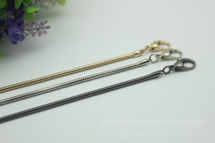 Purse Chain Bag Hardware Metal Crossbody Gold Silver Gunmetal Brass Vintage Strap Handle Handbag Curb Clutch Making Metal 120cm 4ft