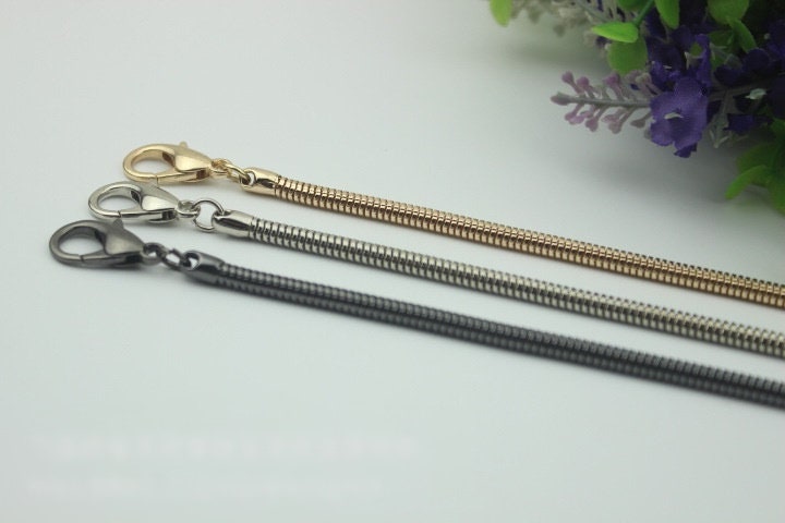 Purse Chain Bag Hardware Metal Crossbody Gold Silver Gunmetal Brass Vintage Strap Handle Handbag Curb Clutch Making Metal 120cm 4ft