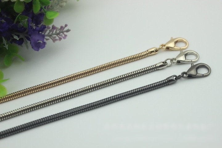 Purse Chain Bag Hardware Metal Crossbody Gold Silver Gunmetal Brass Vintage Strap Handle Handbag Curb Clutch Making Metal 120cm 4ft