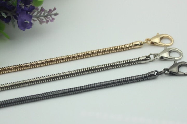 Purse Chain Bag Hardware Metal Crossbody Gold Silver Gunmetal Brass Vintage Strap Handle Handbag Curb Clutch Making Metal 120cm 4ft