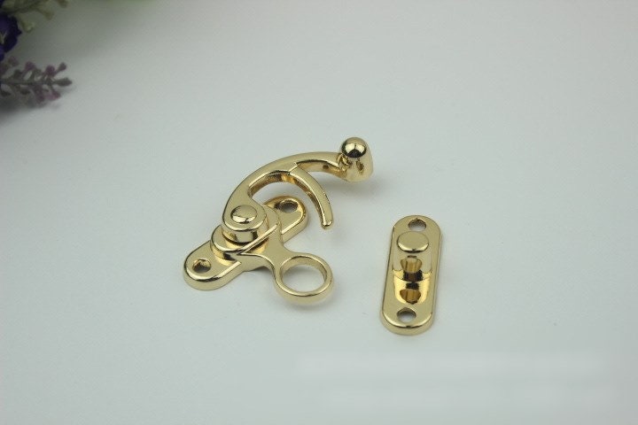 H-Shaped Twist Turn Lock Bag Hardware Gold Silver Gunmetal Bronze 1/10 pcs Handmade Purse Handbag Making Metal 45 mm 1 3/4" Supplies