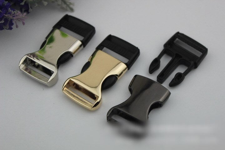 Metal Quick Release Side Buckle 63 mm 2 1/2" Bag Hardware Dog Cat Kitty Collar Belt Parachute Strap Paracord Black Snap Clips Wholesale Bulk