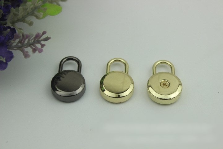 Keyless Switch Padlock Bag Hardware Rectangle Gold Gunmetal 1/20 pcs Handmade Purse Handbag Making Metal Bulk Wholesale Accessories Supplies