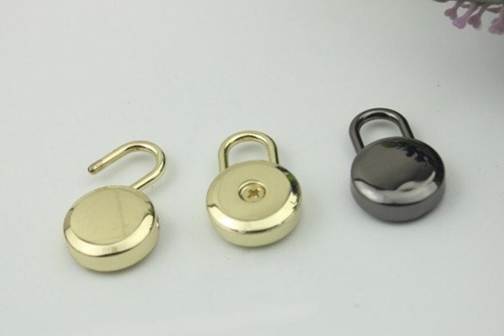 Keyless Switch Padlock Bag Hardware Rectangle Gold Gunmetal 1/20 pcs Handmade Purse Handbag Making Metal Bulk Wholesale Accessories Supplies