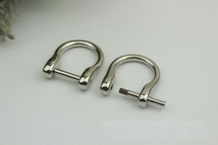 Horseshoe Handbag Connector 10/100pcs Bag Hardware Gold Silver Gunmetal Metal Clip Clasp Buckle Purse Strap Handles Screw D Rings Shackle