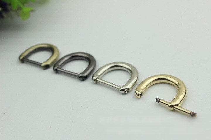 Horseshoe Handbag Connector 10/100pcs Bag Hardware Gold Silver Gunmetal Metal Clip Clasp Buckle Purse Strap Handles Screw D Rings Shackle