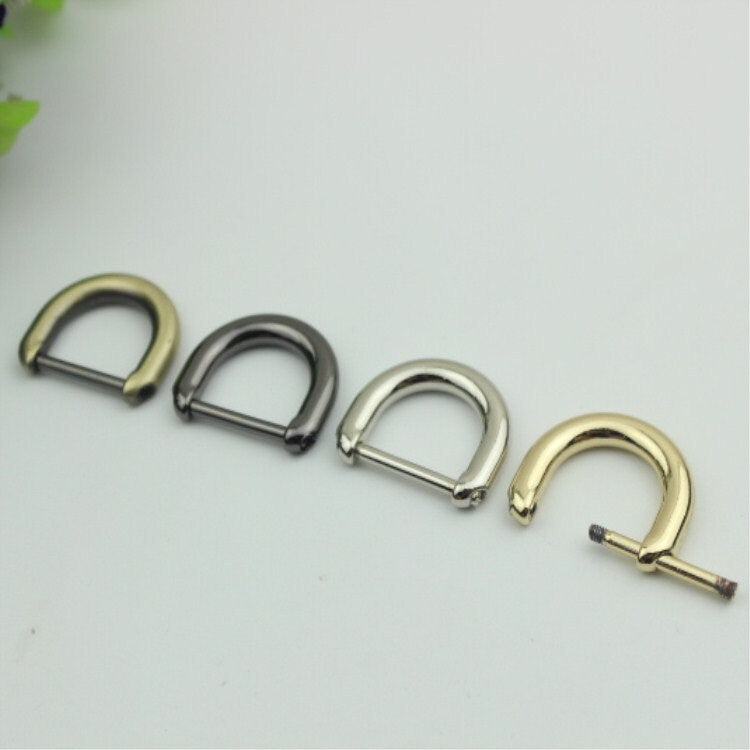 Horseshoe Handbag Connector 10/100pcs Bag Hardware Gold Silver Gunmetal Metal Clip Clasp Buckle Purse Strap Handles Screw D Rings Shackle