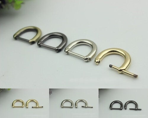 Horseshoe Handbag Connector 10/100pcs Bag Hardware Gold Silver Gunmetal Metal Clip Clasp Buckle Purse Strap Handles Screw D Rings Shackle