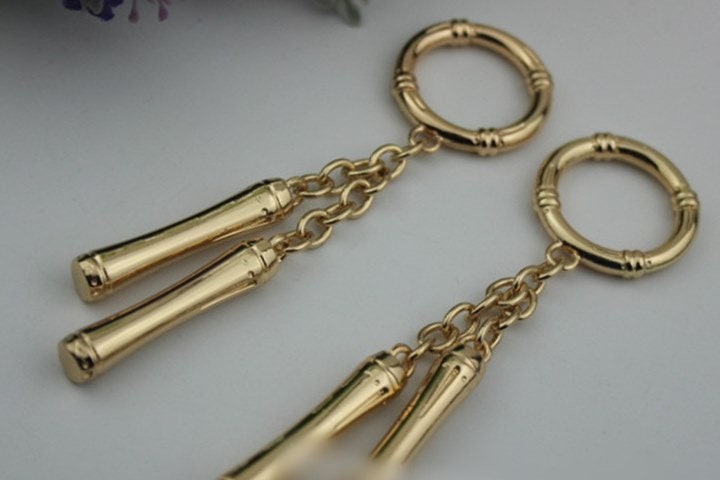 Tassel Keychain Bag Hardware Cute Light Gold 1/10 pcs Handmade Purse Handbag Making Metal Charms 120mm 4 3/4 Inch Bulk Wholesale Supplies