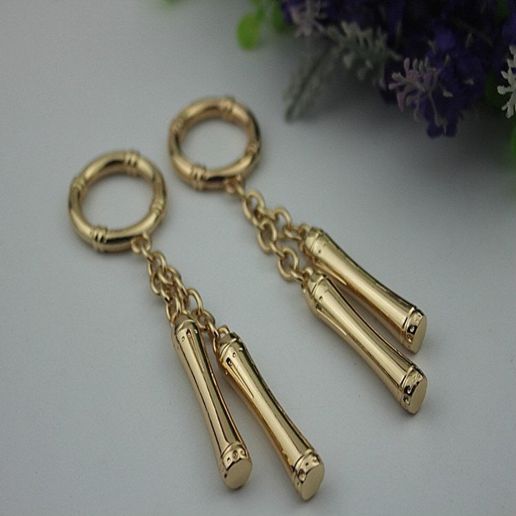 Tassel Keychain Bag Hardware Cute Light Gold 1/10 pcs Handmade Purse Handbag Making Metal Charms 120mm 4 3/4 Inch Bulk Wholesale Supplies