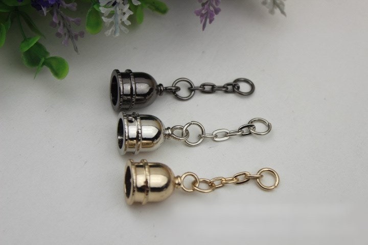 Bell Tassel Keychain Bag Hardware Cute Gold Silver Black 1/10 pcs Handmade Purse Handbag Making Metal Charms 60mm 2 3/8" Wholesale Supplies