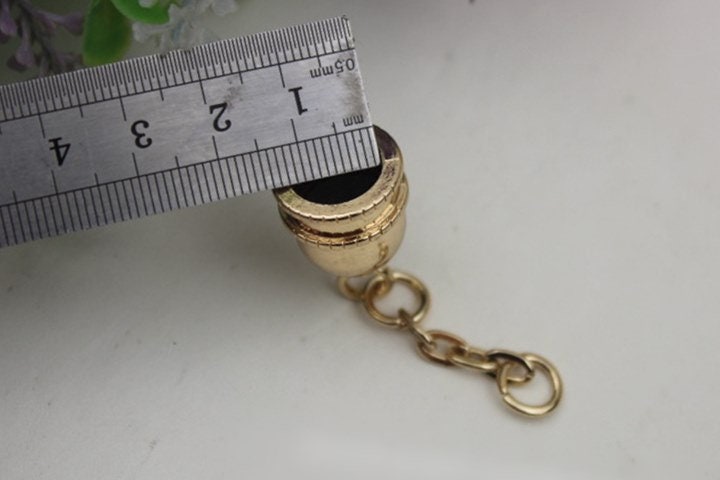 Bell Tassel Keychain Bag Hardware Cute Gold Silver Black 1/10 pcs Handmade Purse Handbag Making Metal Charms 60mm 2 3/8" Wholesale Supplies