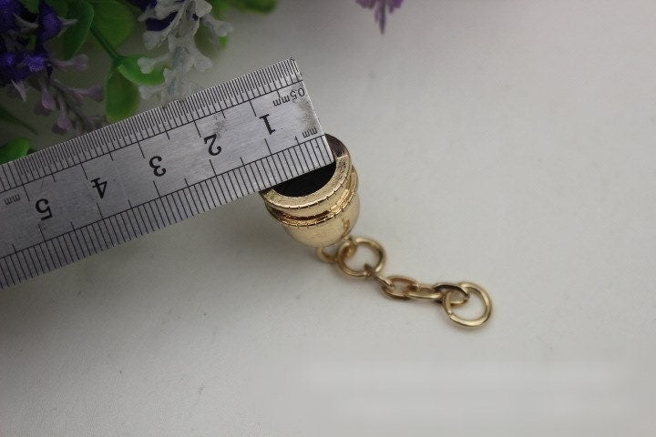 Bell Tassel Keychain Bag Hardware Cute Gold Silver Black 1/10 pcs Handmade Purse Handbag Making Metal Charms 60mm 2 3/8" Wholesale Supplies