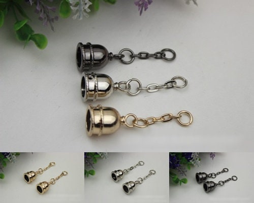 Bell Tassel Keychain Bag Hardware Cute Gold Silver Black 1/10 pcs Handmade Purse Handbag Making Metal Charms 60mm 2 3/8" Wholesale Supplies