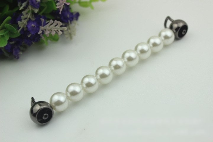 Pearl Chain Purse Label 1/10pcs Bag Hardware Charm Gold Silver Black Handmade Purse Handbag Making Metal Decoration 150mm Wholesale Supplies