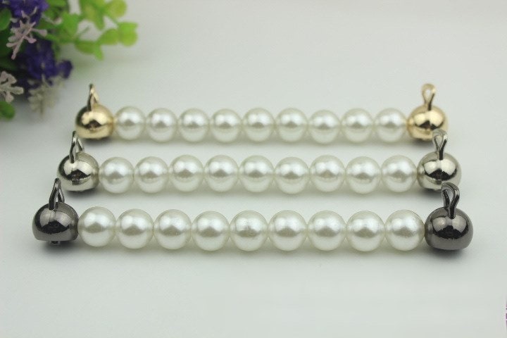 Pearl Chain Purse Label 1/10pcs Bag Hardware Charm Gold Silver Black Handmade Purse Handbag Making Metal Decoration 150mm Wholesale Supplies