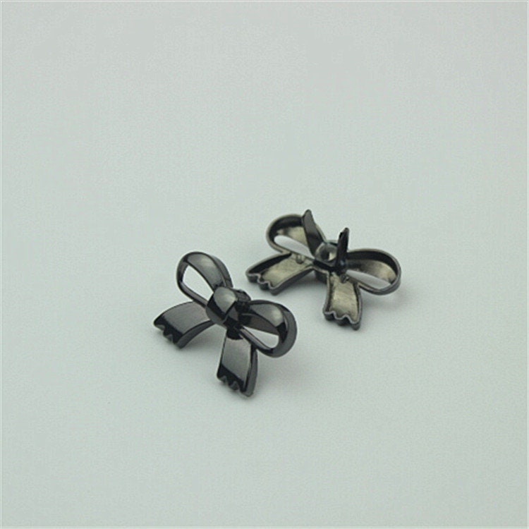 Bowknot Purse Label 1/10pcs Bag Hardware Charm Rose Gold Silver Black Handmade Purse Handbag Making Metal Decoration 30mm Wholesale Supplies