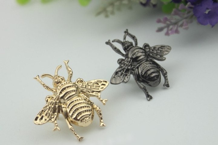 Beetle Purse Label 1/10pcs Bag Hardware Charm Gold Gunmetal Handmade Purse Handbag Making Metal Decoration 38mm 1 1/2" Wholesale Supplies