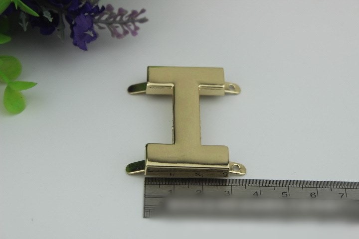 H-Shaped Purse Label 1/10pcs Bag Hardware Charm Gold Gunmetal Handmade Purse Handbag Making Metal Decoration 47mm 1 7/8" Wholesale Supplies