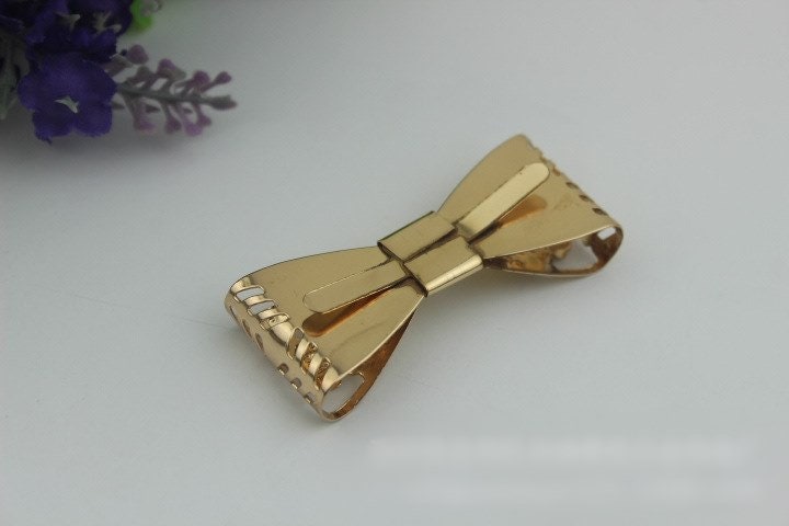 Bow-Knot Purse Label 1/10pcs Bag Hardware Charm Gold Handmade Purse Handbag Making Metal Decoration 50 55mm 2 2 1/8" Wholesale Supplies