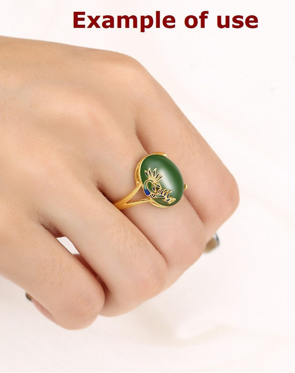 Ring Blank Setting 1pc Sterling Silver 925 18k Gold Vermeil Adjustable Retro Bird Fine 14 16mmOne Stone Gemstone With Prongs Wholesale