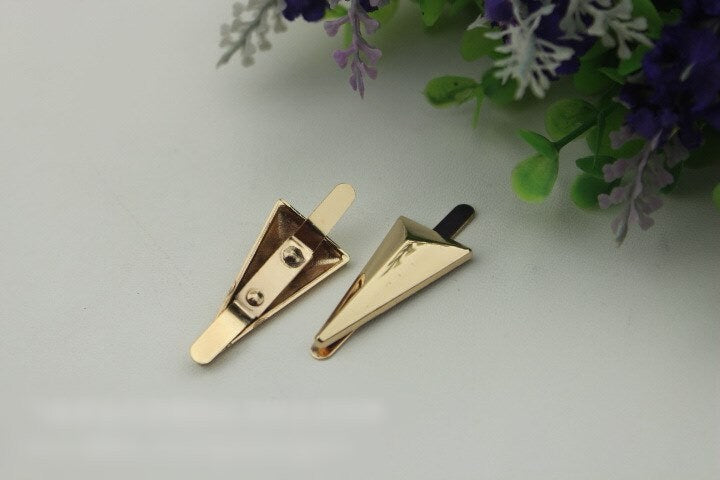 Arrow Purse Label 1/10pcs Bag Hardware Charm Light Gold Handmade Purse Handbag Making Metal Decoration 37mm 1 1/2 Inch Wholesale Supplies