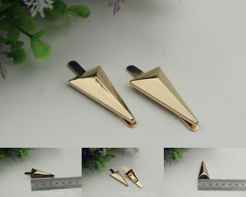 Arrow Purse Label 1/10pcs Bag Hardware Charm Light Gold Handmade Purse Handbag Making Metal Decoration 37mm 1 1/2 Inch Wholesale Supplies