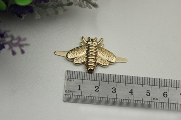 Beetle Purse Label 1/10pcs Bag Hardware Charm Gold Silver Gunmetal Handmade Purse Handbag Making Metal Decoration 30mm Wholesale Supplies