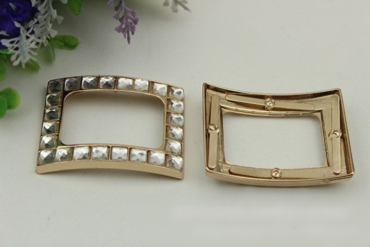 Rectangle Frame Purse Label 1/10pcs Bag Hardware Charm Gold Handmade Purse Handbag Making Metal Decoration 58mm 2 1/4" Wholesale Supplies