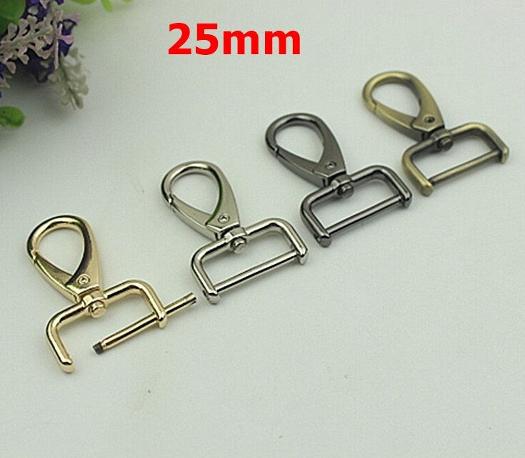 Swivel Lever Snap Hook 16 20 25 32 38mm Alloy Metal Spring Trigger Lobster Clasp Clip Purse Bag Handbag Strap Handle Rings DIY Wholesale