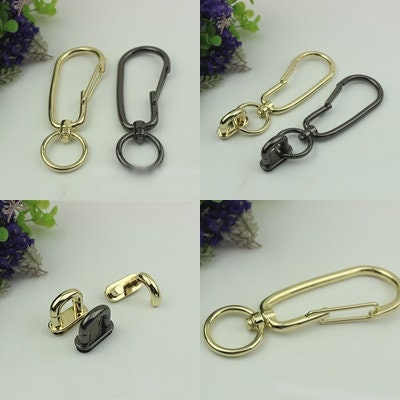 Swivel Lever Snap Hook 1/10pcs Bag Hardware Metal Spring Trigger Lobster Clasp Clip Light Gold Gunmetal Black 115 25mm Purse Handbag Making