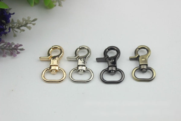 Swivel Lever Snap Hook 32 14 mm 1 1/4 1/2" Alloy Metal Spring Trigger Lobster Clasp Clip Purse Bag Handbag Strap Handle Rings DIY Wholesale