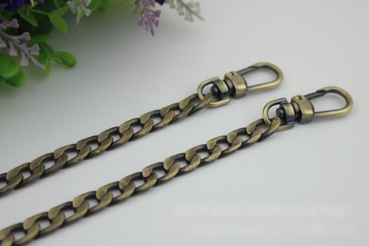 Purse Chain 120cm 47 6/25" Crossbody Metal Curb Brass Strap Handle Silver Gold Black Bronze Hardware Leather Bag Handbag Clutch Vintage DIY