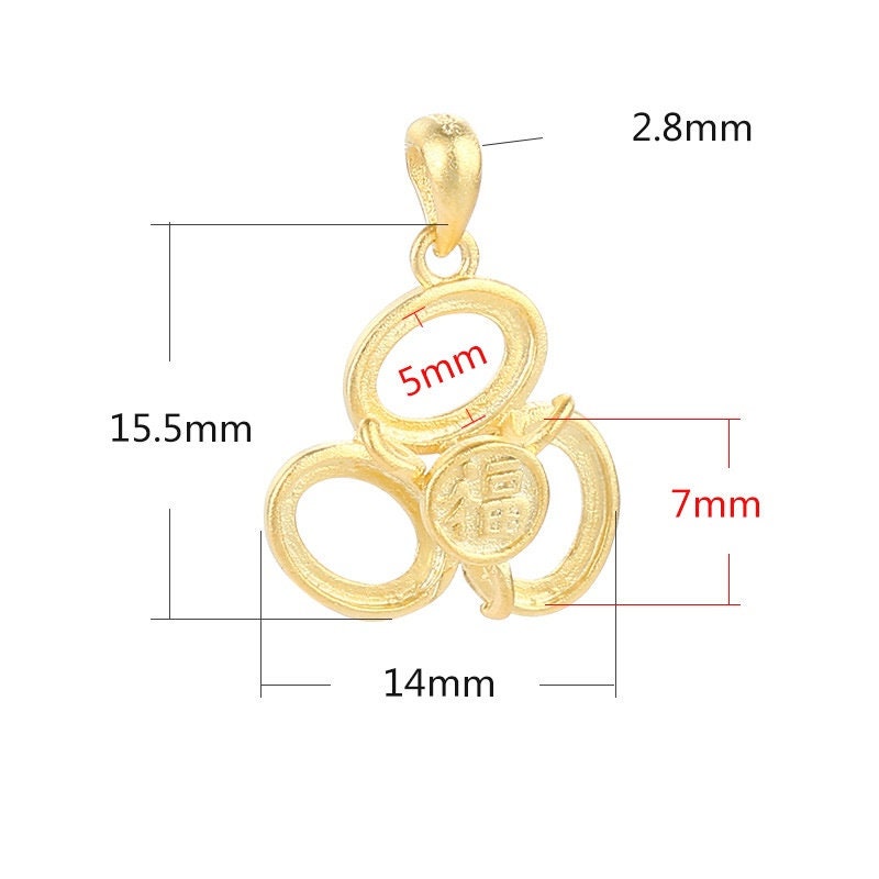 Clover Flower Oval Base Pendant Setting Blank Sterling Silver Rose Gold Fine 925 5x7 mm For Three Stones No Prongs DIY Jewelry Wholesale