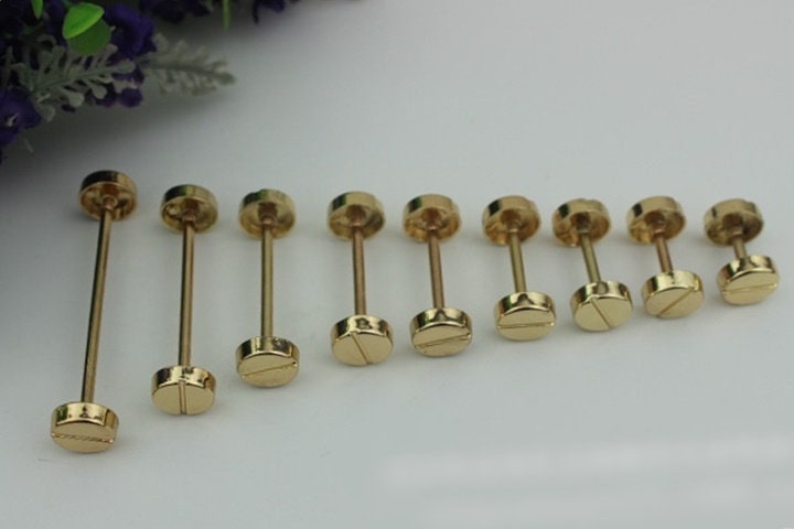 Metal Purse Dumbbell Screw Rivet Stud Post Connector Barbell Buckle Cap Wheel Flat Head Strap Holder Leathercraft Hardware Bag Repair