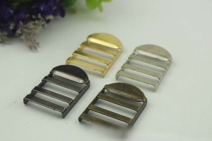 Ladder Lock Buckle 25 mm 1" Metal Tension Lock On Strap Slider Strap Belt Adjuster Bag Hardware Gold Silver Handmade Purse Handbag Making