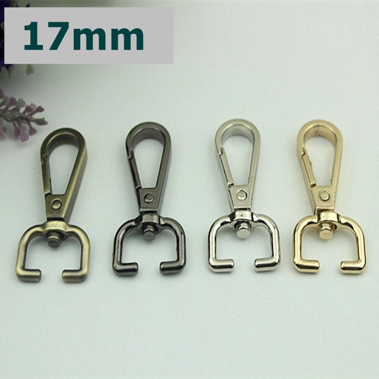 Swivel Lever Snap Hook 1/10pcs Bag Hardware Metal Spring Trigger Lobster Clasp Clip Gold Silver Gunmetal Bronze 13 17mm Purse Handbag Making