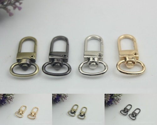 Swivel Lever Snap Hook 1/10pcs Bag Hardware Metal Spring Trigger Lobster Clasp Clip Gold Silver Gunmetal Bronze 32 13mm Purse Handbag Making