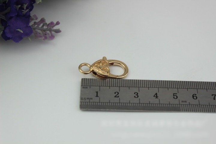 Heart Pattern Swivel Lever Snap Hook 1/10pcs Bag Hardware Metal Spring Trigger Lobster Clasp Clip Light Gold 25 3 mm Purse Handbag Making