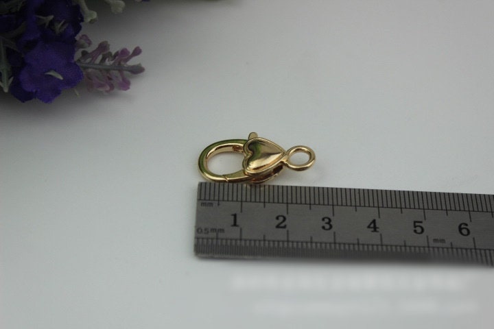 Heart Pattern Swivel Lever Snap Hook 1/10pcs Bag Hardware Metal Spring Trigger Lobster Clasp Clip Light Gold 25 3 mm Purse Handbag Making