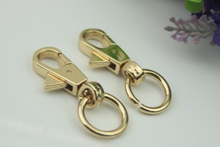 Swivel Lever Snap Hook 1/10pcs Bag Hardware Metal Spring Trigger Lobster Clasp Clip Light Gold 53 15 mm 2 1/8 5/8" Purse Handbag Making